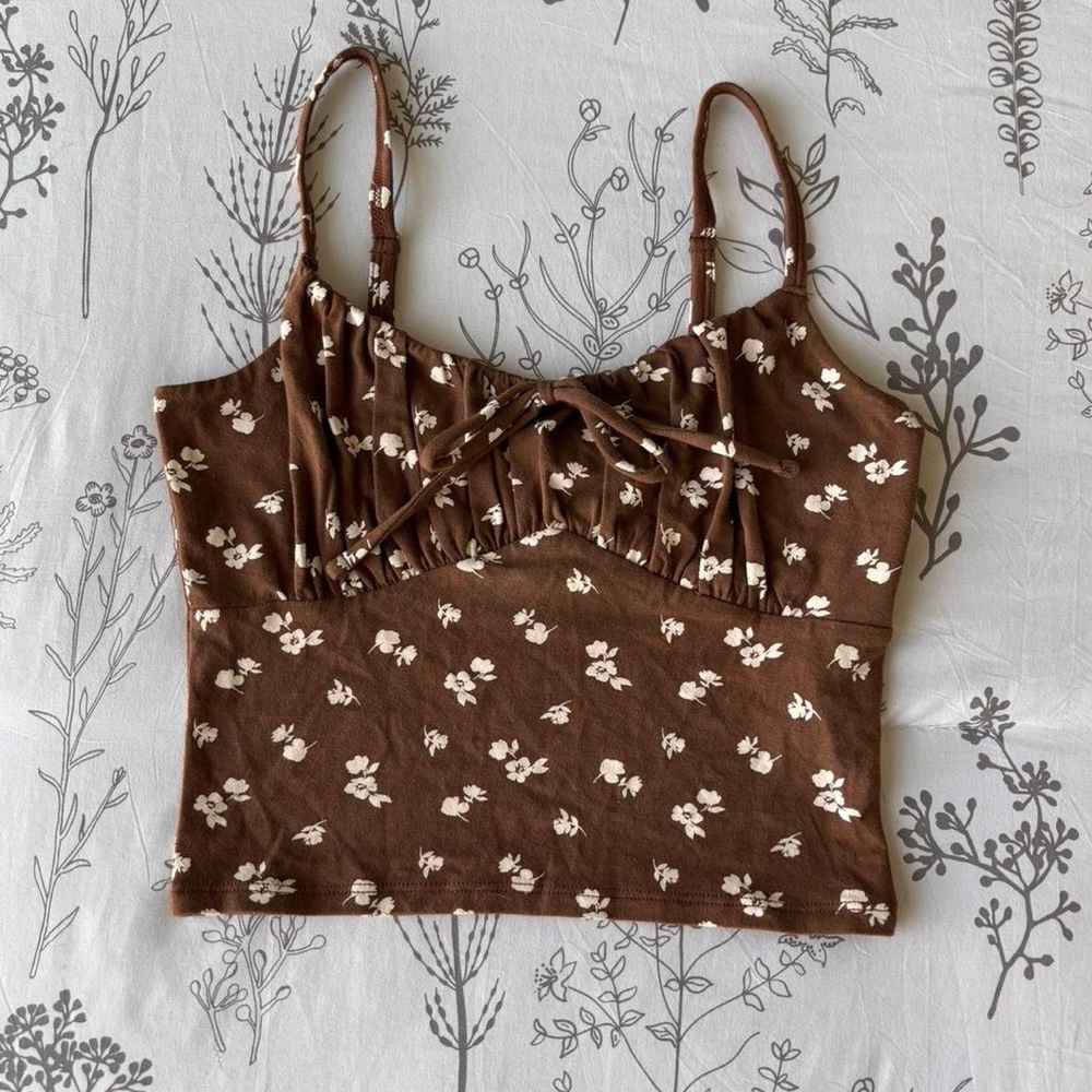 Hollister - Brown Crop Top